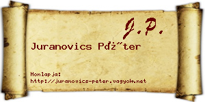 Juranovics Péter névjegykártya